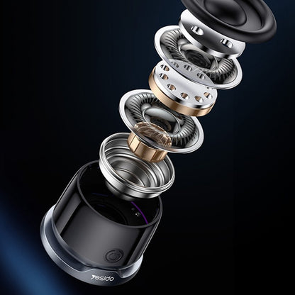 Coluna Portátil Bluetooth Yesido YSW32, 3W, RGB, Preta