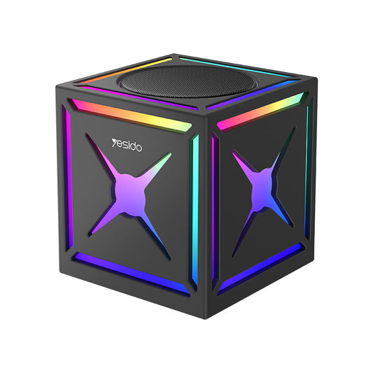 Coluna Bluetooth Yesido YSW34, 8W, RGB, Preta