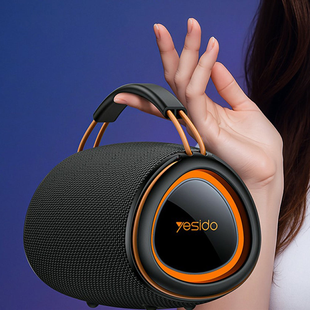 Coluna Portátil Bluetooth Yesido YSW39, 20W, TWS, RGB, Preta