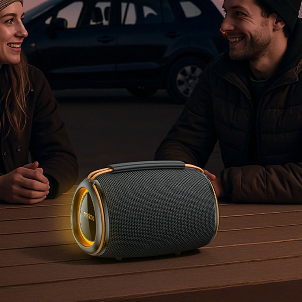 Coluna Portátil Bluetooth Yesido YSW39, 20W, TWS, RGB, Preta