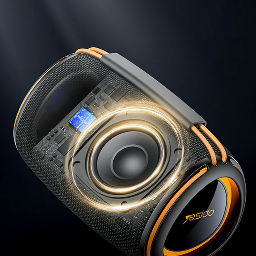 Coluna Portátil Bluetooth Yesido YSW39, 20W, TWS, RGB, Preta