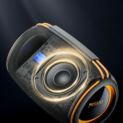 Coluna Portátil Bluetooth Yesido YSW39, 20W, TWS, RGB, Preta