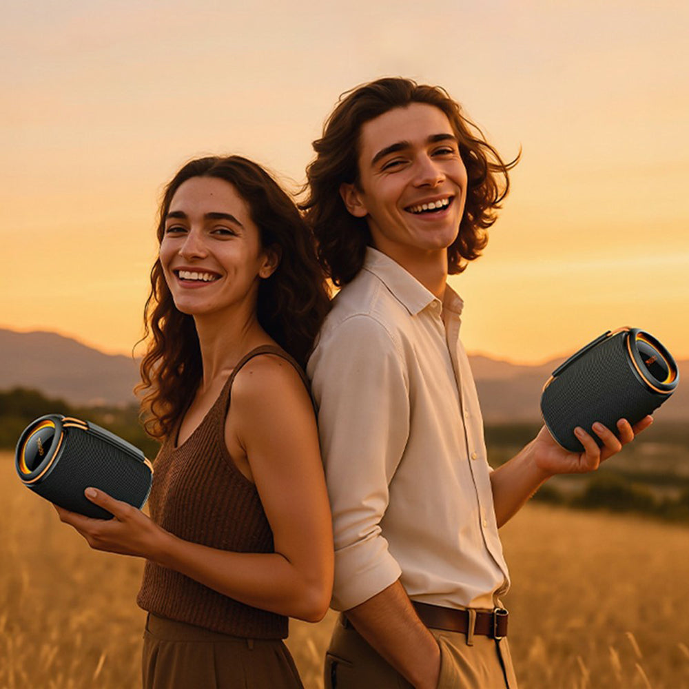 Coluna Portátil Bluetooth Yesido YSW39, 20W, TWS, RGB, Preta