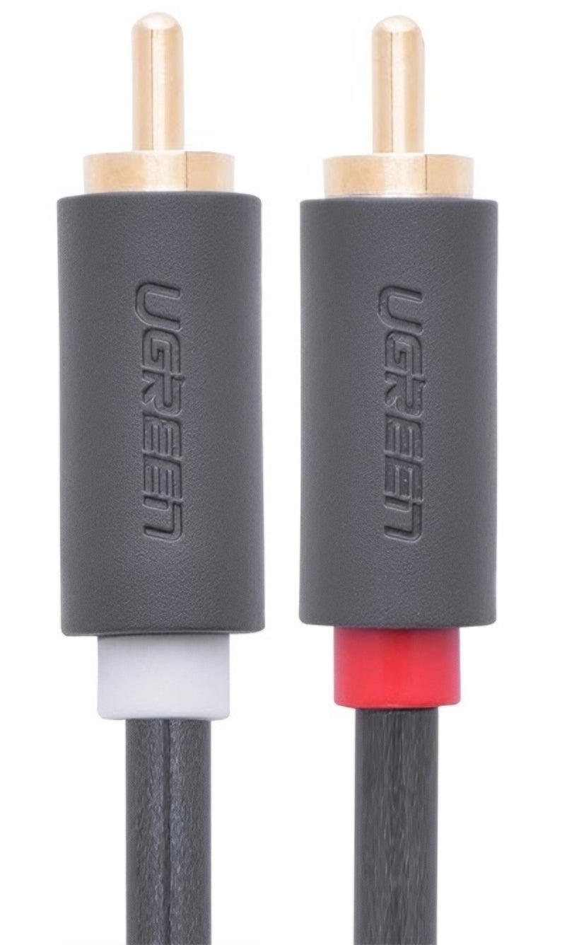 Cabo Áudio UGREEN AV104, 2 x RCA - 2 x RCA, 5m, Preto