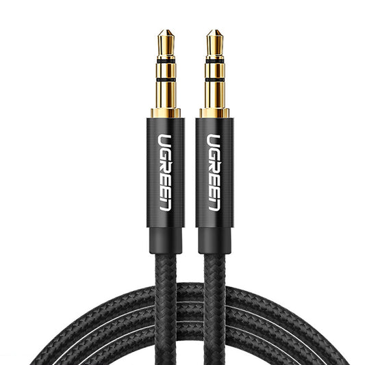 Cabo Áudio 3.5mm - 3.5mm UGREEN AV112, 1m, Preto