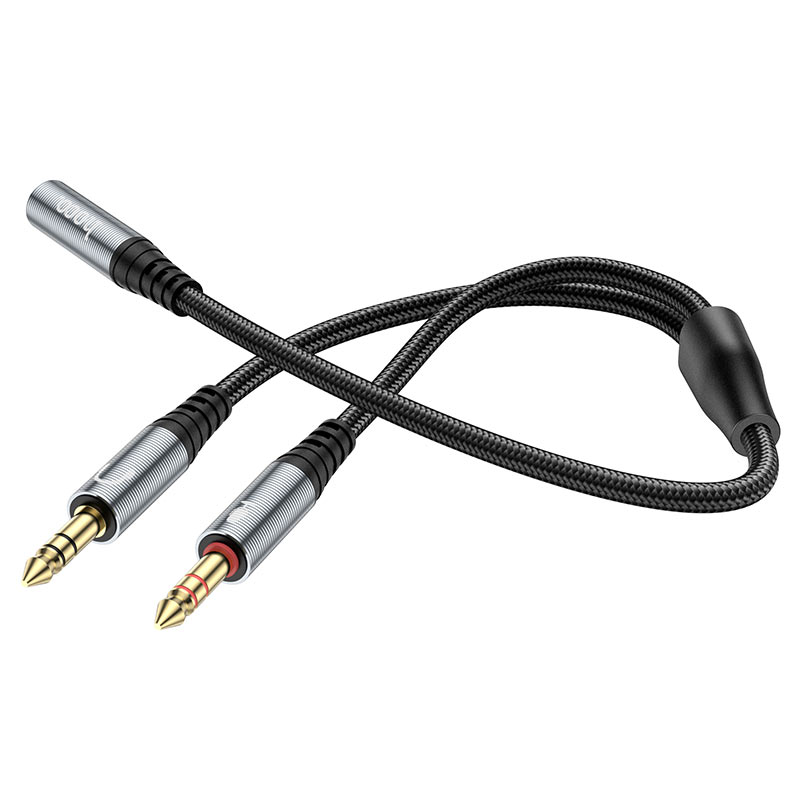 Adaptador de Áudio 3.5mm - 2 x 3.5mm HOCO UPA21, 0.25m, Preto