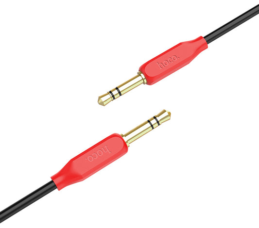 Cabo de Áudio 3,5mm - 3,5mm HOCO UPA11, 1m, Preto