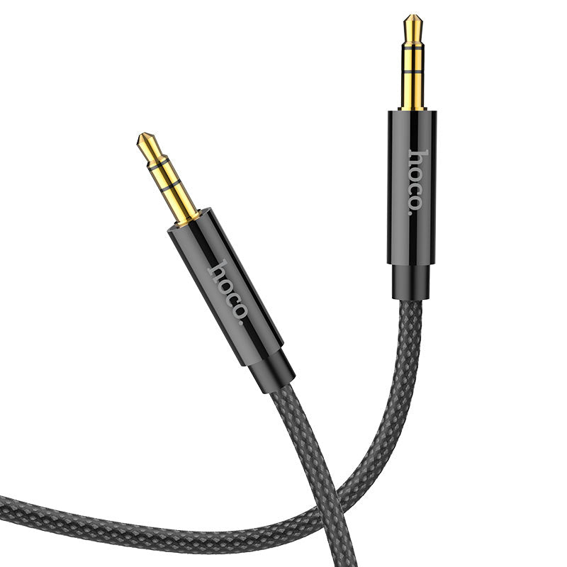 Cabo Áudio 3.5mm - 3.5mm HOCO UPA19, 1m, Preto