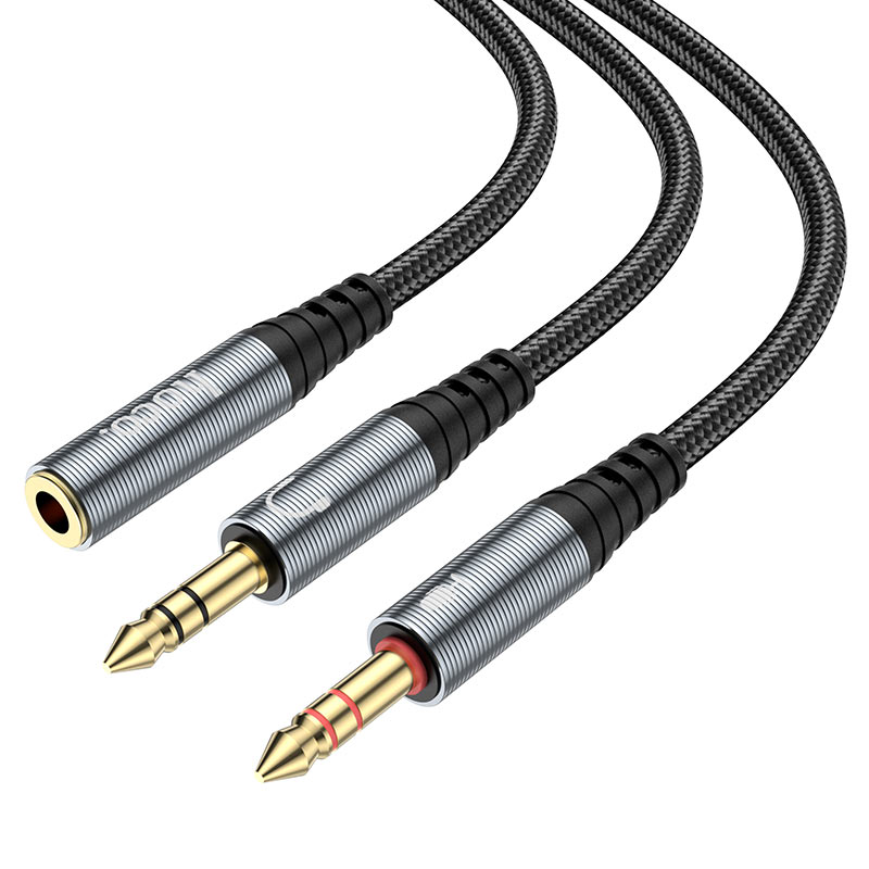 Adaptador de Áudio 3.5mm - 2 x 3.5mm HOCO UPA21, 0.25m, Preto