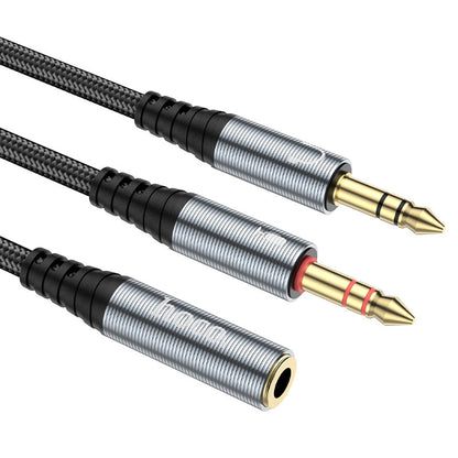 Adaptador de Áudio 3.5mm - 2 x 3.5mm HOCO UPA21, 0.25m, Preto