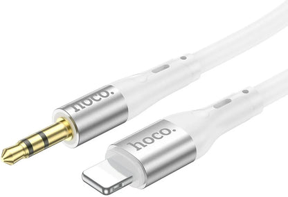 Cabo Áudio Lightning - 3.5mm HOCO UPA22, 1m, Branco