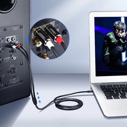 3.5mm Audio Cable - 2 x RCA UGREEN AV116, 1m, Black