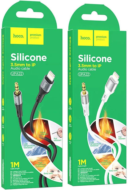 Cabo Áudio Lightning - 3.5mm HOCO UPA22, 1m, Branco