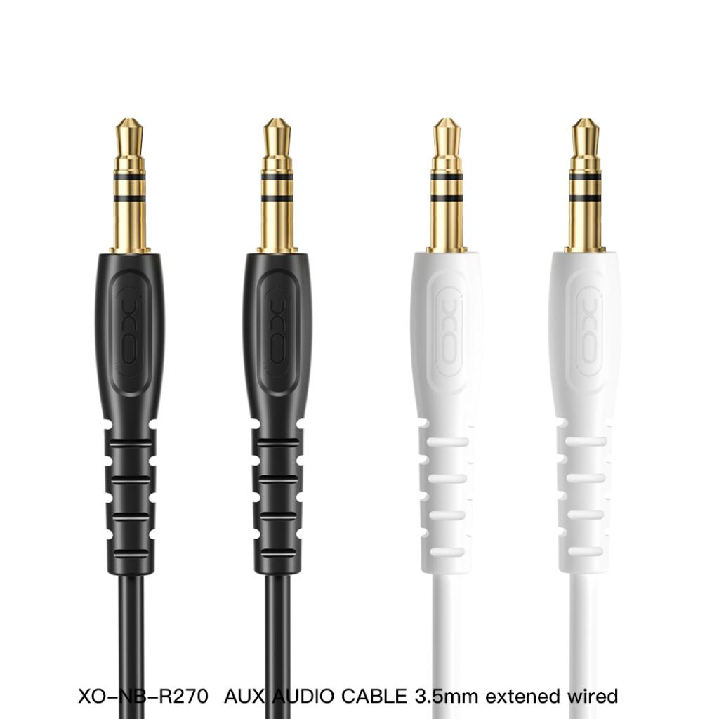 Cabo Áudio 3.5mm - 3.5mm XO Design NB-R270, 1m, Branco