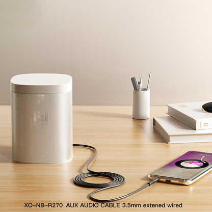 Cabo Áudio 3.5mm - 3.5mm XO Design NB-R270, 1m, Branco