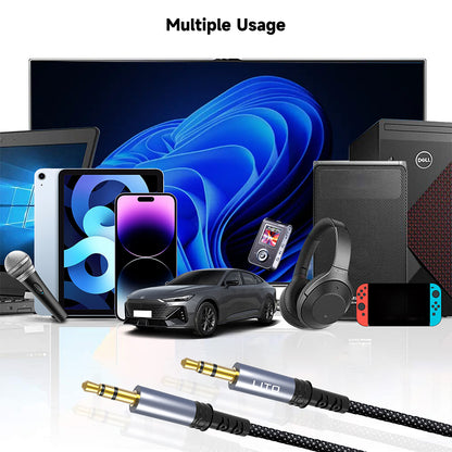 Cabo Áudio 3.5mm - 3.5mm Lito LA01D, 1m, Preto