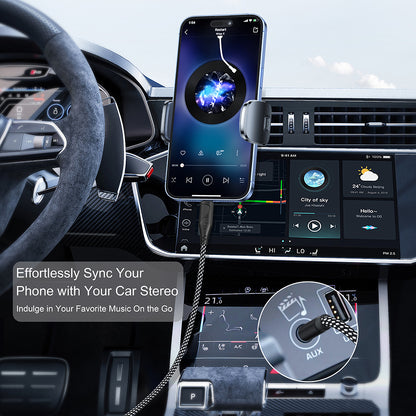 Audio Cable 3.5mm - 3.5mm Lito LA02, 1m, Black