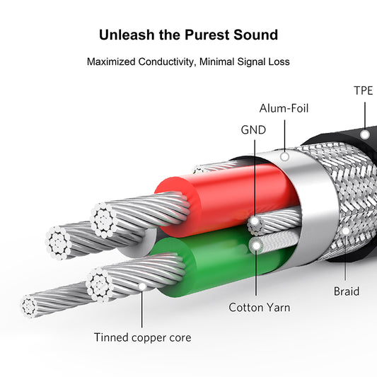 Cabo Áudio 3.5mm - 3.5mm Lito LA02, 1m, Preto