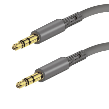 Cabo Áudio 3.5mm - 3.5mm Techsuit AC3 SoundFlex, 1m, Cinzento
