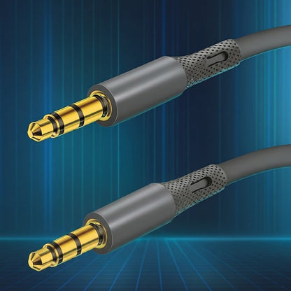 Cabo Áudio 3.5mm - 3.5mm Techsuit AC3 SoundFlex, 1m, Cinzento