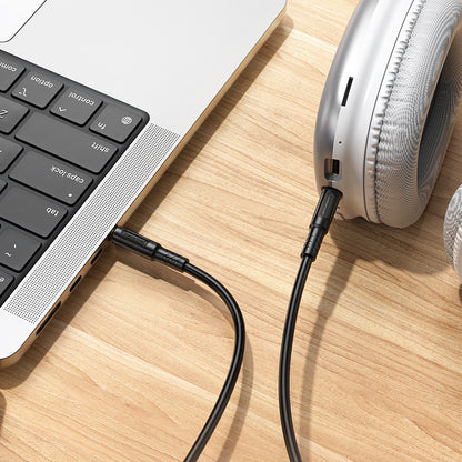 Cabo Áudio 3.5mm - 3.5mm Borofone BL25 Nice, 1m, Preto