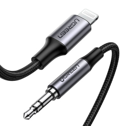 Cabo Áudio Lightning - 3.5mm UGREEN US315 (70509), 1m, Preto