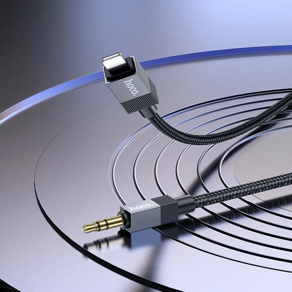 Cabo Áudio Lightning - 3.5mm HOCO UPA32A, 1m, Preto