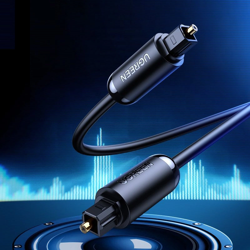 Cabo Óptico de Áudio UGREEN AV122, Toslink / SPDIF, 1.5m, Preto