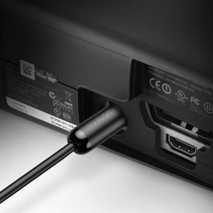 Cabo Óptico de Áudio UGREEN AV122, Toslink / SPDIF, 1.5m, Preto