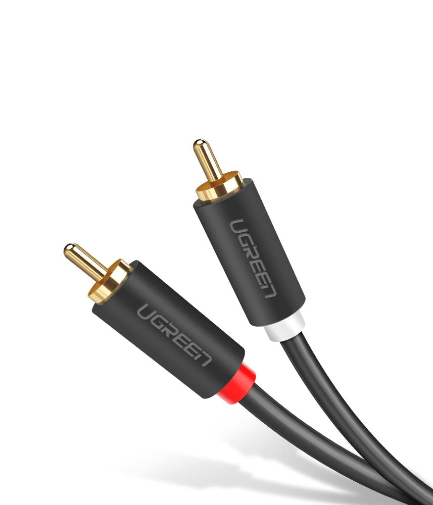 Cabo Áudio UGREEN AV104, 2 x RCA - 2 x RCA, 2m, Preto