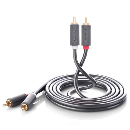 Cabo Áudio UGREEN AV104, 2 x RCA - 2 x RCA, 2m, Preto