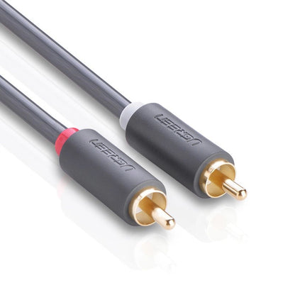 Cabo Áudio UGREEN AV104, 2 x RCA - 2 x RCA, 2m, Preto