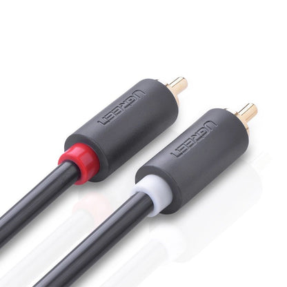 Cabo Áudio UGREEN AV104, 2 x RCA - 2 x RCA, 2m, Preto
