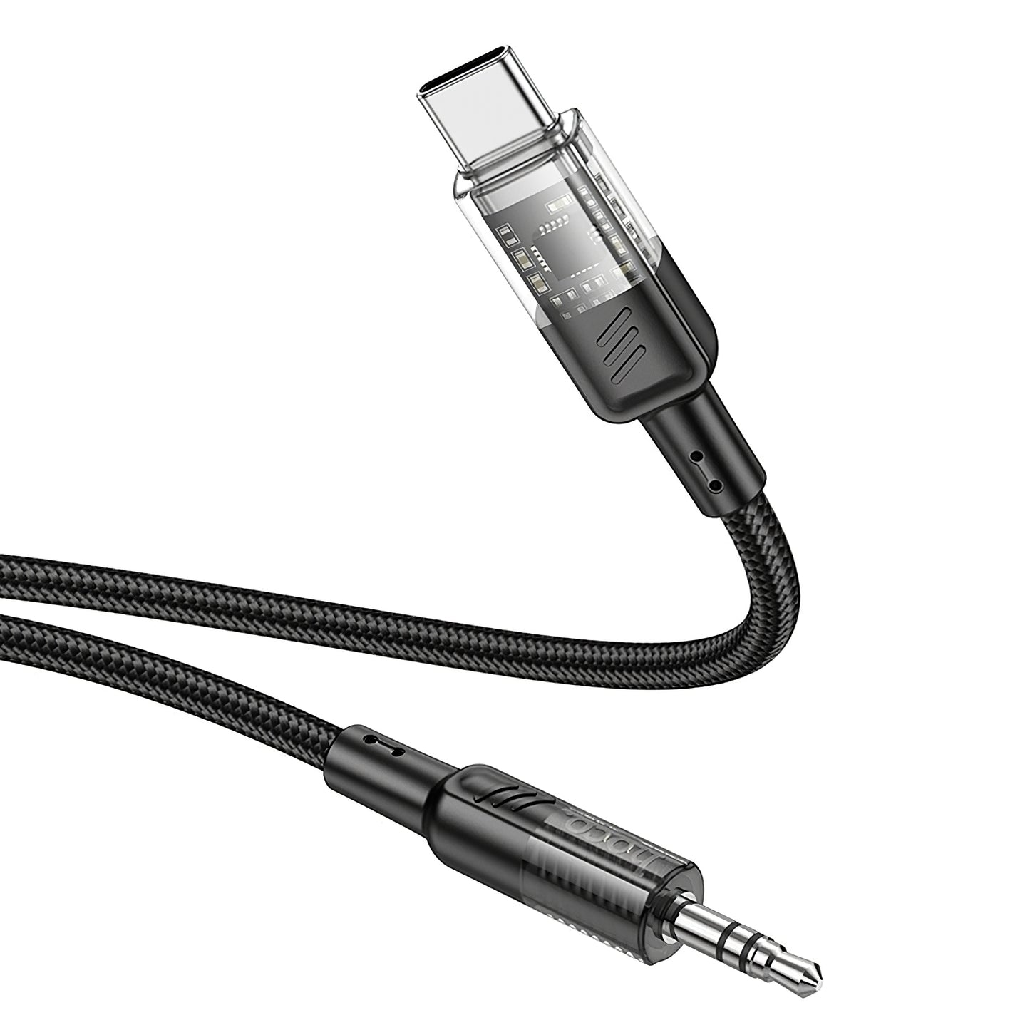 Cabo de Áudio USB-C - 3.5mm HOCO UPA27, 1.2m, Preto