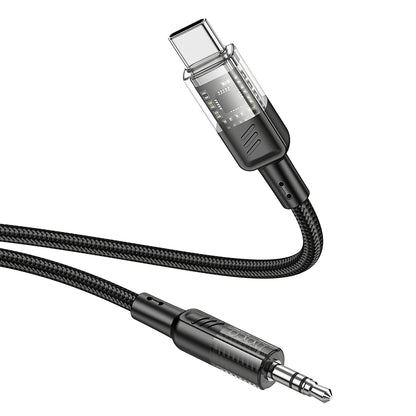 Cabo de Áudio USB-C - 3.5mm HOCO UPA27, 1.2m, Preto