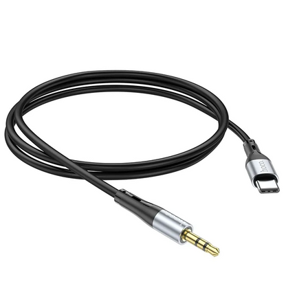 Cabo de Áudio USB-C - 3.5mm HOCO UPA22, 1m, Preto