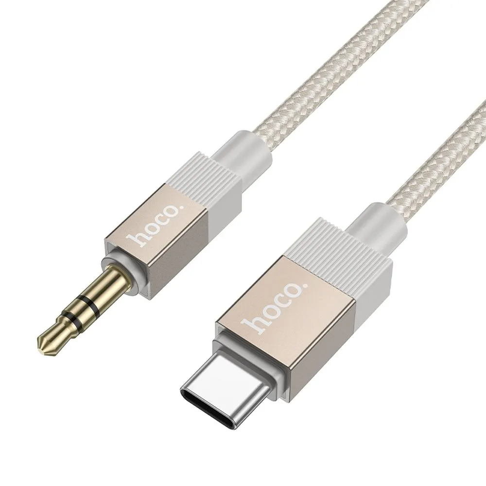 Cabo Áudio USB-C - 3.5mm HOCO UPA32B, 1m, Dourado