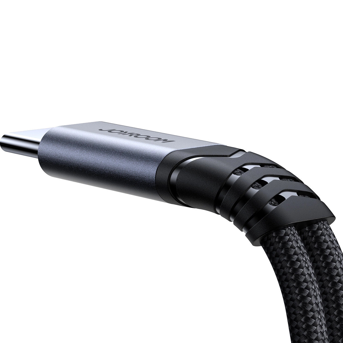 Cabo de Áudio USB-C - 3.5mm / USB-C Joyroom SY-C02, 0.14m, Preto