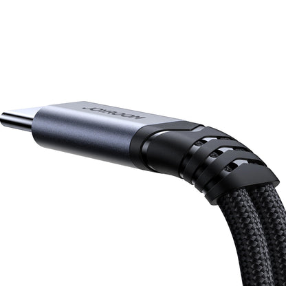 Cabo de Áudio USB-C - 3.5mm / USB-C Joyroom SY-C02, 0.14m, Preto