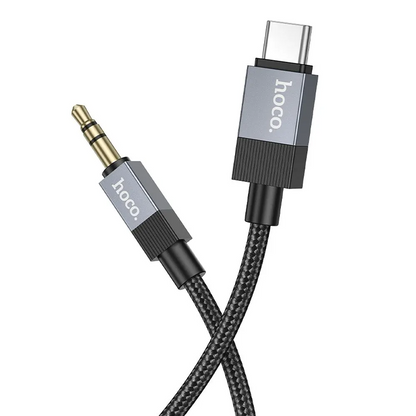 Cabo Áudio USB-C - 3.5mm HOCO UPA32B, 1m, Preto