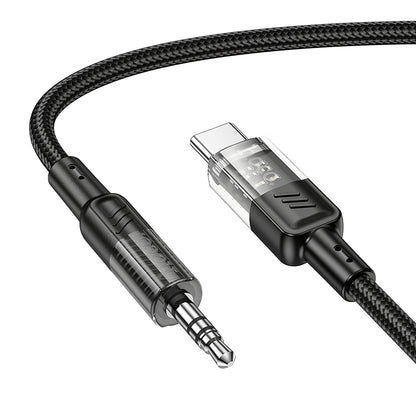 Cabo de Áudio USB-C - 3.5mm HOCO UPA27, 1.2m, Preto