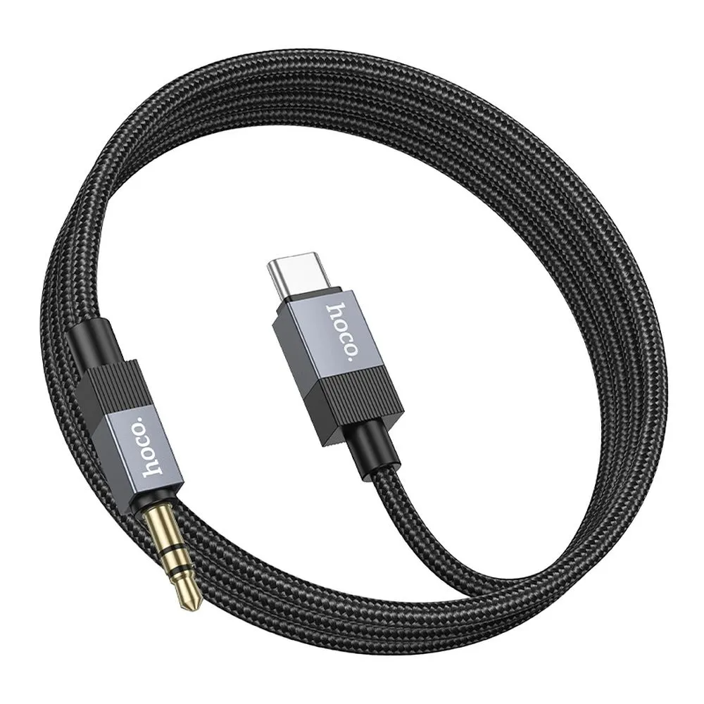 Cabo Áudio USB-C - 3.5mm HOCO UPA32B, 1m, Preto