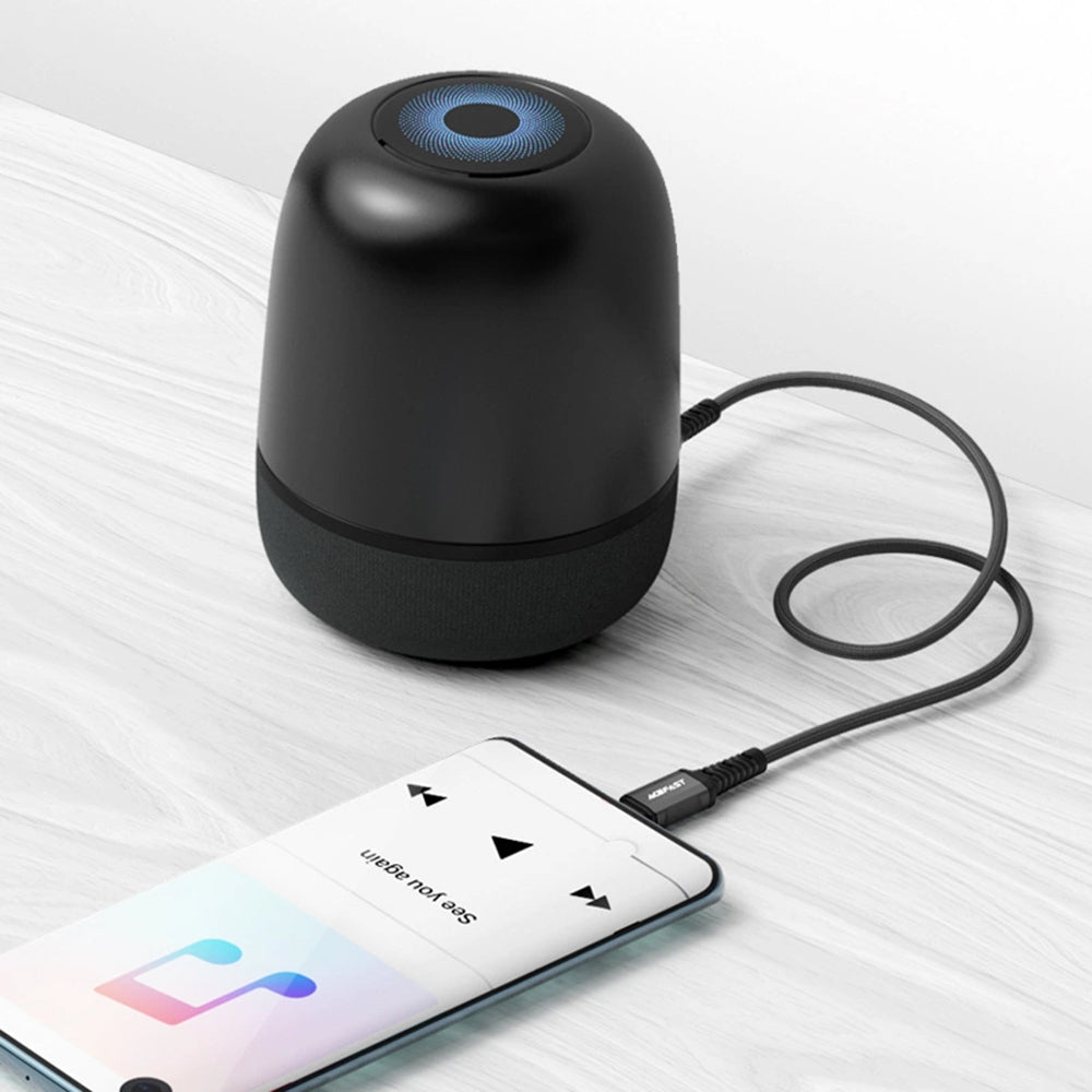 Cabo Áudio USB-C - 3.5mm Acefast C1-08, 1.2m, Preto