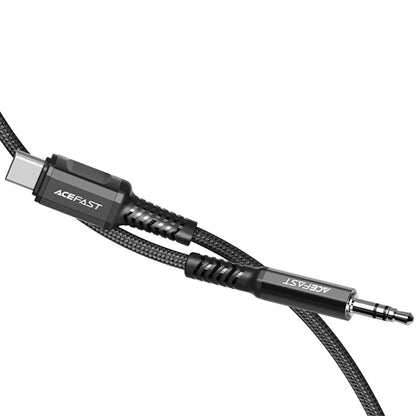 Cabo Áudio USB-C - 3.5mm Acefast C1-08, 1.2m, Preto