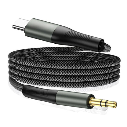Cabo Áudio USB-C - 3.5mm Techsuit AC16 NexaSound, 1m, Cinzento