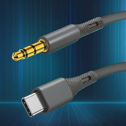 Cabo Áudio USB-C - 3.5mm Techsuit AC4 SoundFlex, 1m, Cinzento