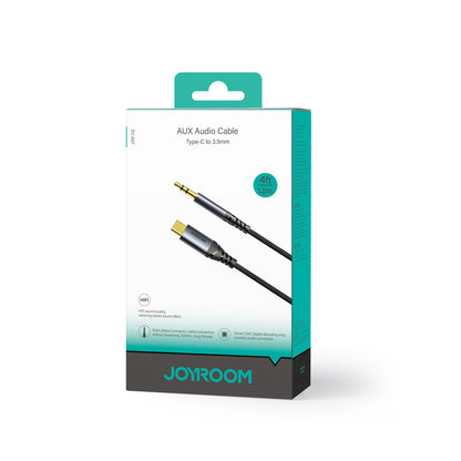 Cabo de Áudio USB-C - 3.5mm Joyroom SY-A07, 1.2m, Preto