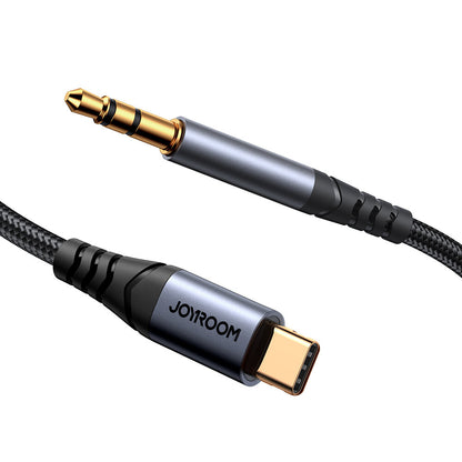 Cabo de Áudio USB-C - 3.5mm Joyroom SY-A07, 1.2m, Preto