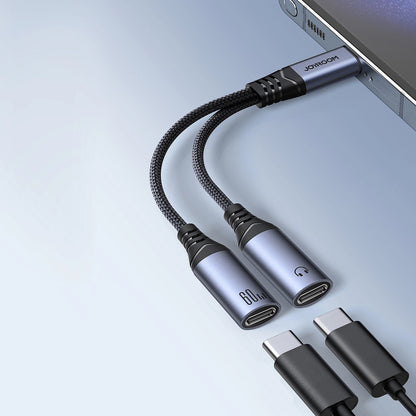 USB-C Audio Cable - 2 x USB-C Joyroom SY-C03, 0.14m, Black