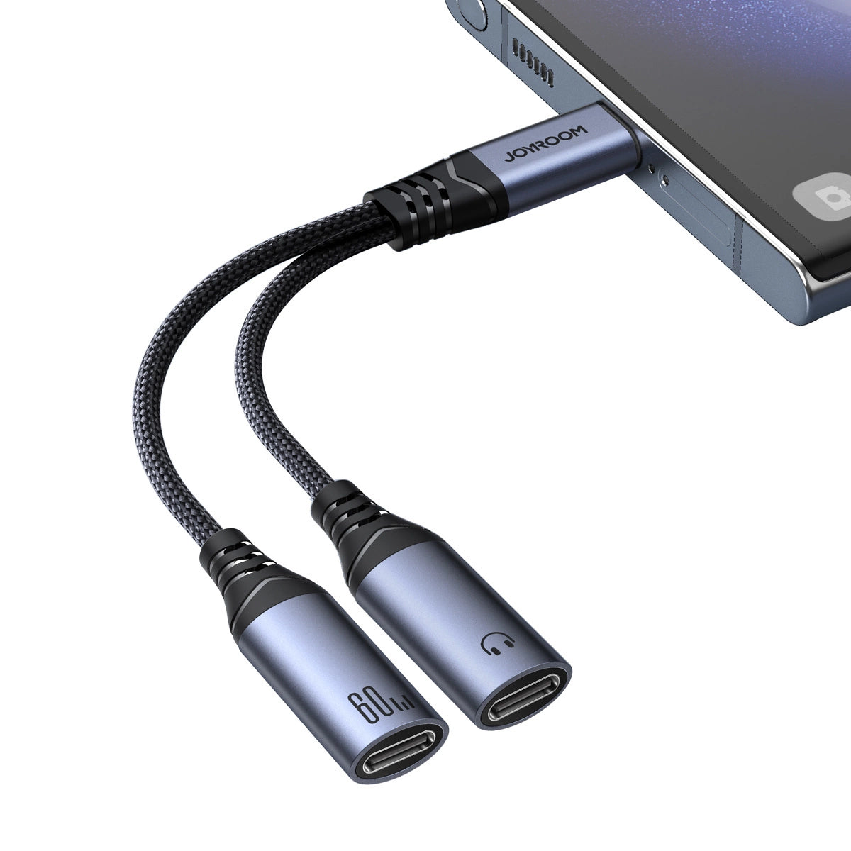 USB-C Audio Cable - 2 x USB-C Joyroom SY-C03, 0.14m, Black
